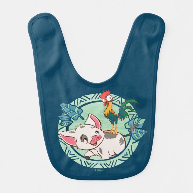 Moana | Pua & Heihei Voyagers Bib (Front)