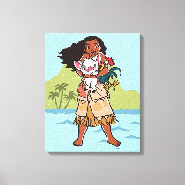 Moana | Pua & Heihei - Voyagers Canvas Print (Front)
