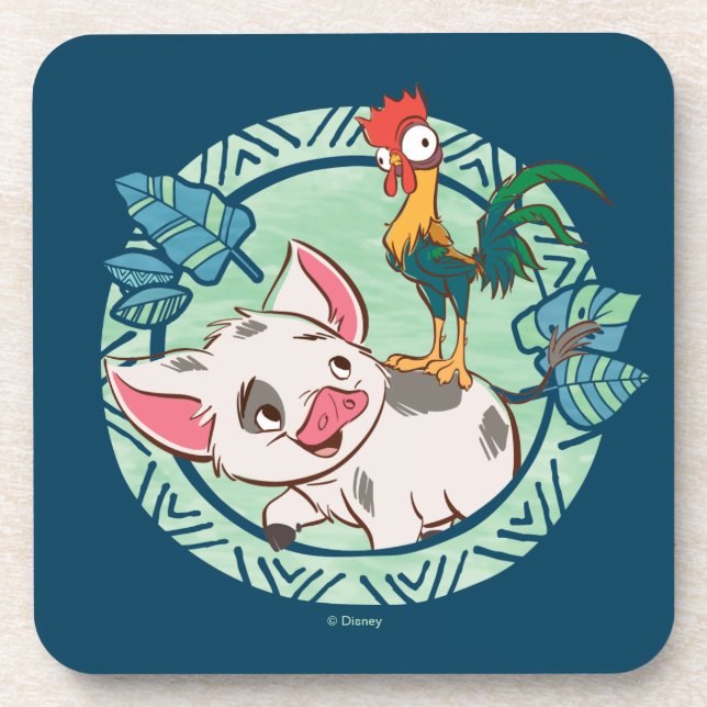 Moana | Pua & Heihei Voyagers Drink Coaster (Front)