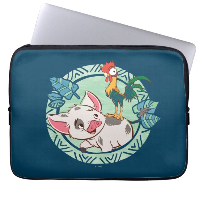 Moana | Pua & Heihei Voyagers Laptop Sleeve (Front)