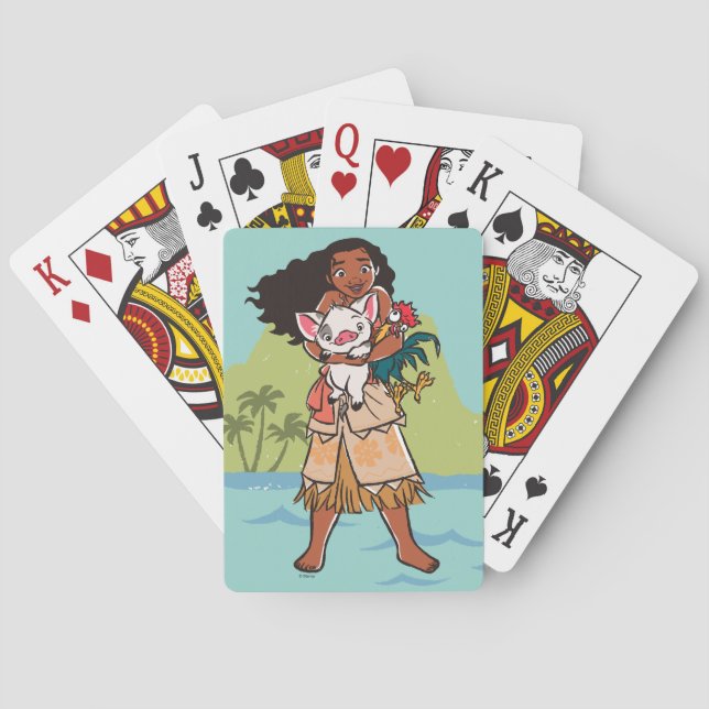 Moana | Pua & Heihei - Voyagers Playing Cards (Back)