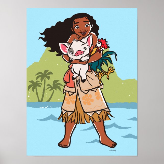 Moana | Pua & Heihei - Voyagers Poster (Front)