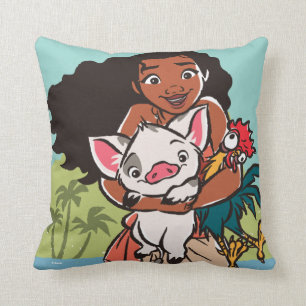 Moana Pua & Heihei - Voyagers Throw Pillow