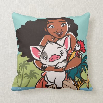 Moana | Pua &amp; Heihei - Voyagers Throw Pillow