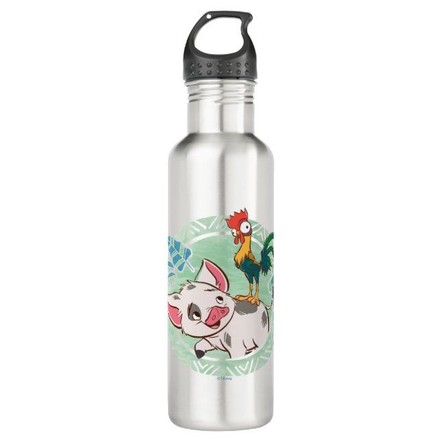 Moana | Pua & Heihei Voyagers Water Bottle (Front)