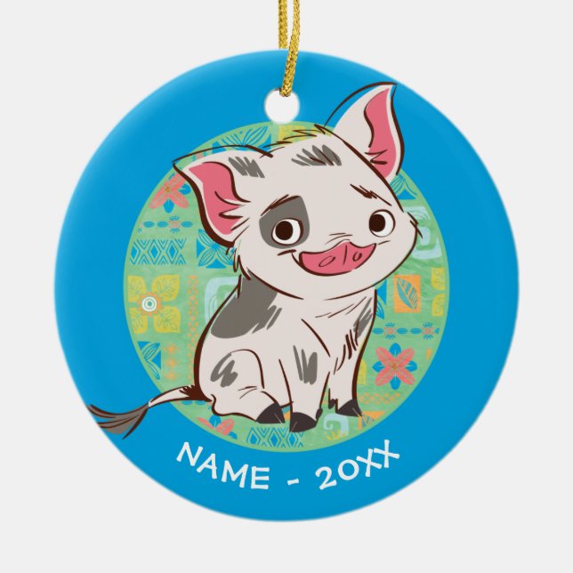 Moana | Pua - I'm No Bacon Ceramic Ornament (Front)