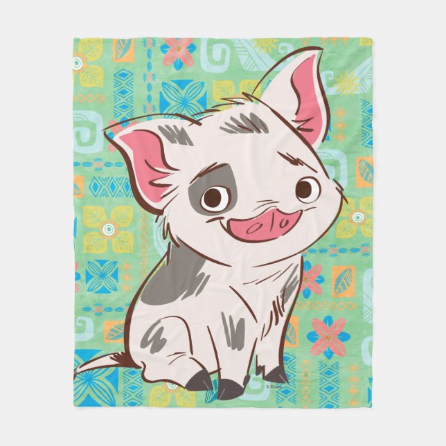 Moana | Pua - I'm No Bacon Fleece Blanket (Front)