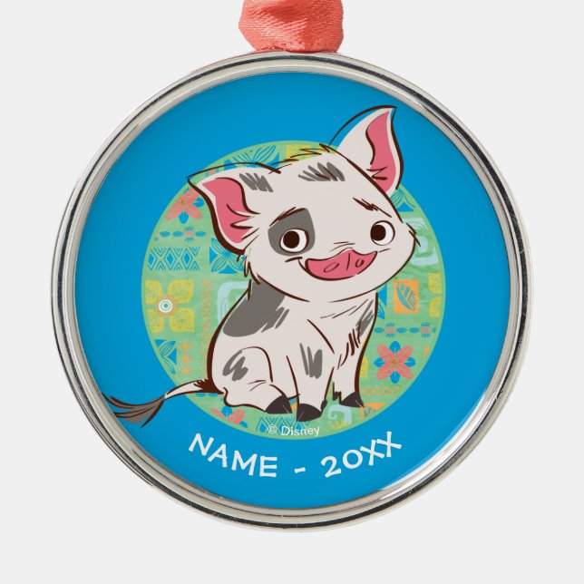 Moana | Pua - I'm No Bacon Metal Ornament (Front)