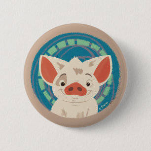 Moana   Pua The Pig Button