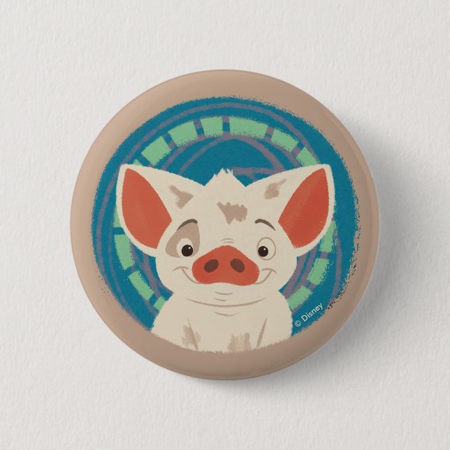 Moana | Pua The Pig Button (Front)