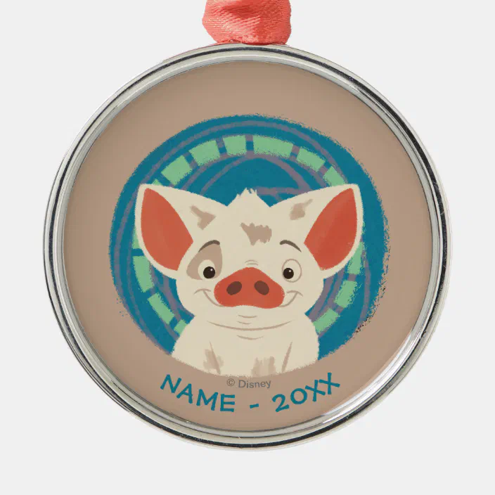 Moana Pua The Pig Metal Ornament Zazzle Com