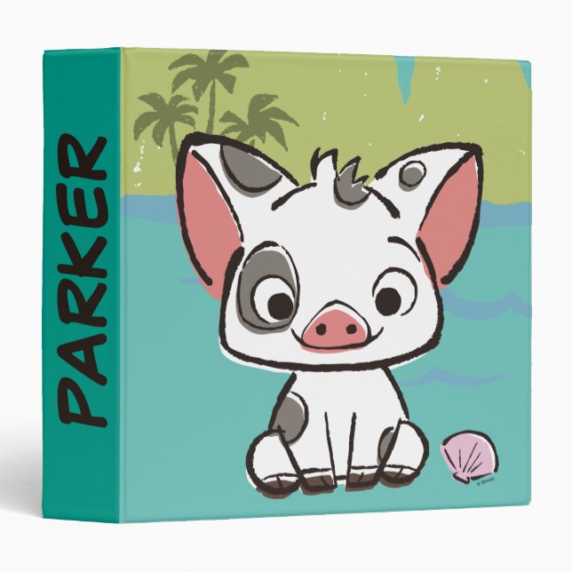 Moana | Pua The Pot Bellied Pig Binder (Front/Spine)