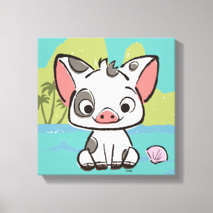 Moana Pua The Pot Bellied Pig Canvas Print