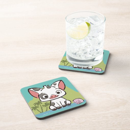 Moana Pua The Pot Bellied Pig Coaster Zazzle