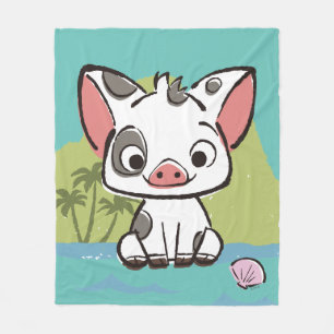 Moana   Pua The Pot Bellied Pig  Fleece Blanket