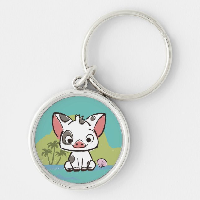 Moana | Pua The Pot Bellied Pig  Keychain (Front)