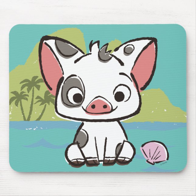 Moana | Pua The Pot Bellied Pig  Mouse Pad (Front)