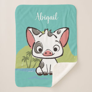 Moana   Pua The Pot Bellied Pig Sherpa Blanket