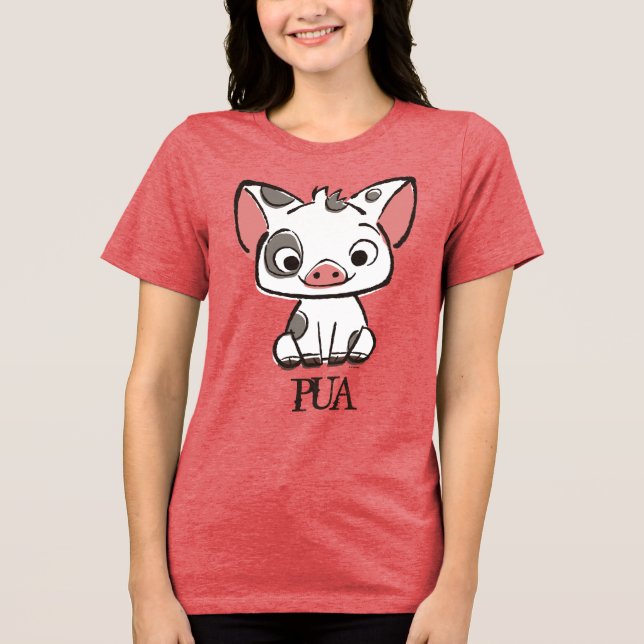 Moana | Pua The Pot Bellied Pig  Tri-Blend Shirt (Front)