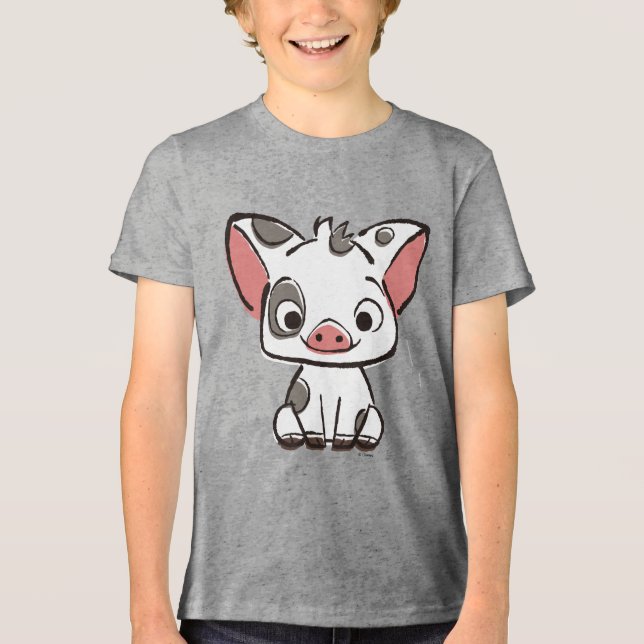 Moana | Pua The Pot Bellied Pig  Tri-Blend Shirt (Front)