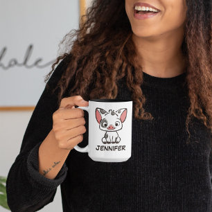 Moana   Pua The Pot Bellied Pig Two-Tone Coffee Mug