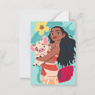 Moana & Pua Valentine's Day Note Card