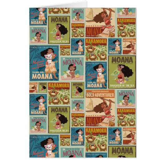 Moana | Retro Poster Pattern Cards (Front)