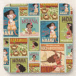 Moana | Retro Poster Pattern Coaster