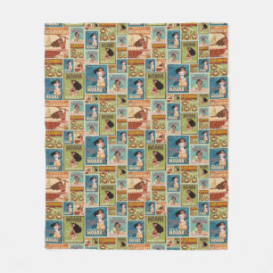 Moana   Retro Poster Pattern Fleece Blanket