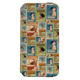 Moana | Retro Poster Pattern iPhone 6/6s Wallet Case