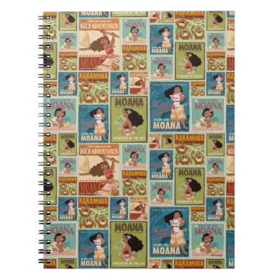 Moana | Retro Poster Pattern Notebook