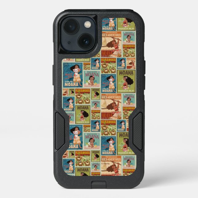 Moana | Retro Poster Pattern Otterbox iPhone Case (Back)