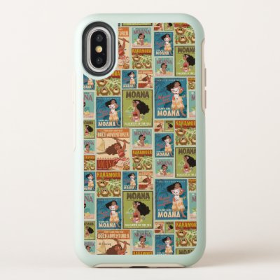 Moana | Retro Poster Pattern OtterBox Symmetry iPhone X Case