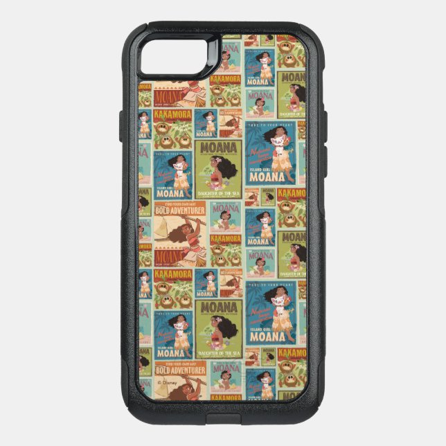 Moana | Retro Poster Pattern Otterbox iPhone Case (Back)