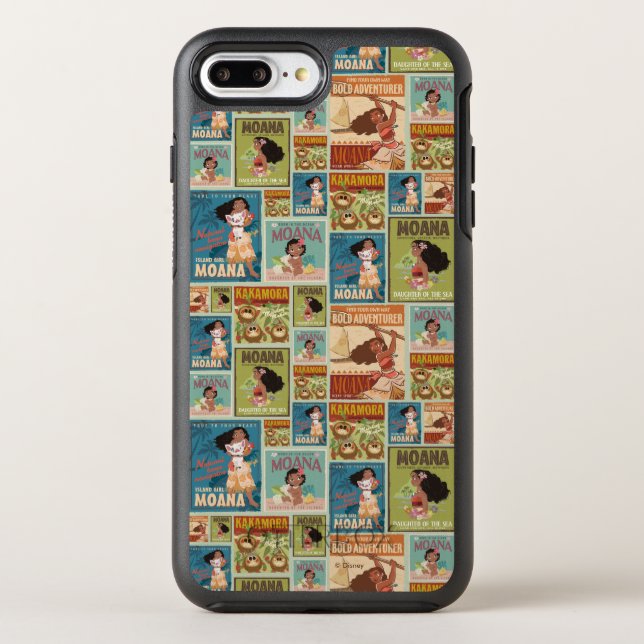 Moana | Retro Poster Pattern Otterbox iPhone Case (Back)
