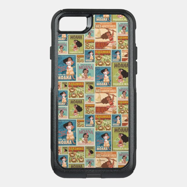 Moana | Retro Poster Pattern Otterbox iPhone Case (Back)