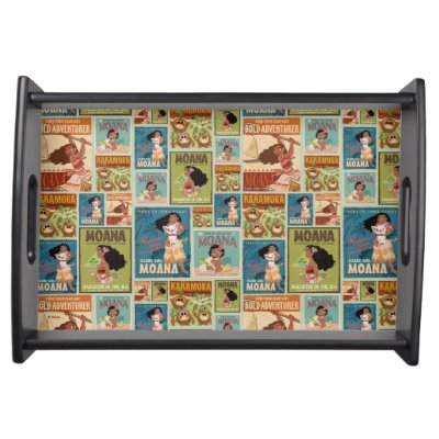 Moana | Retro Poster Pattern Serving Tray