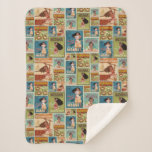 Moana | Retro Poster Pattern Sherpa Blanket