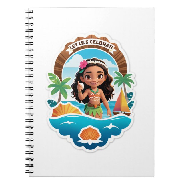 : Moana’s Island Birthday Vibes! Notebook (Front)