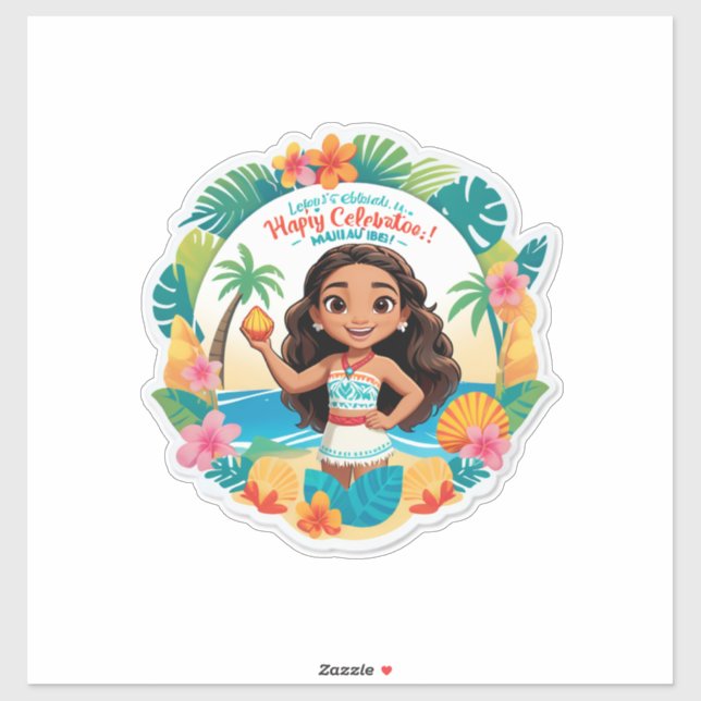 Moana’s Island Birthday Vibes! Sticker (Sheet)