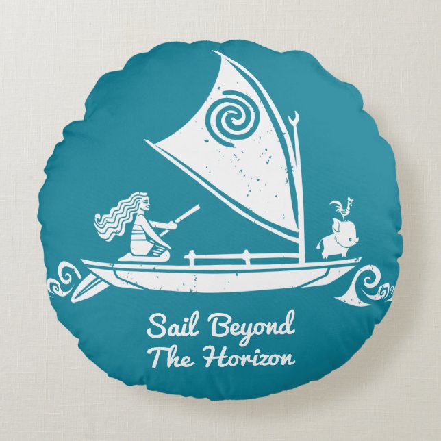 Moana | Sail Beyond The Horizon Round Pillow (Front)