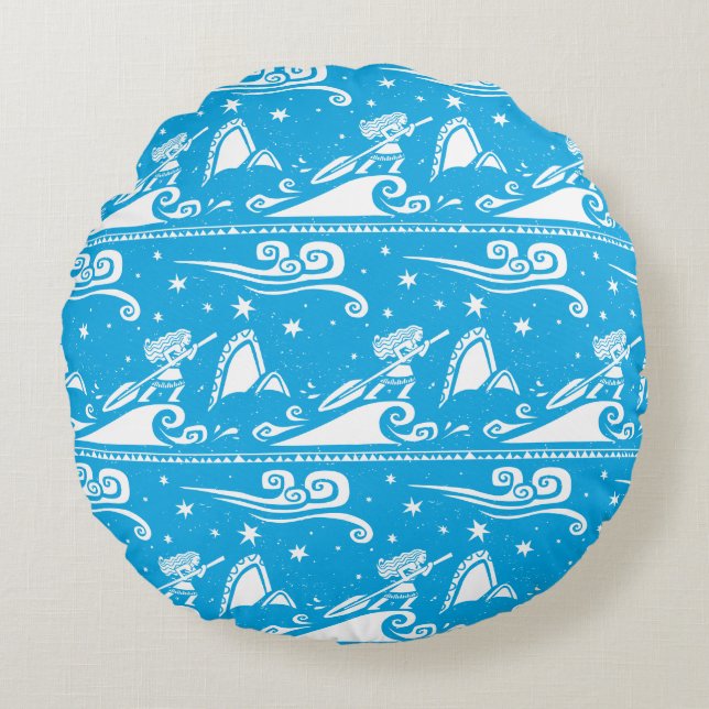 Moana | Sail By The Stars - Pattern Round Pillow (Front)