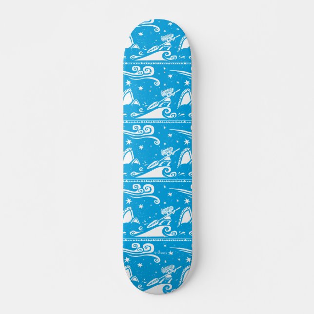 Moana | Sail By The Stars - Pattern Skateboard (Front)