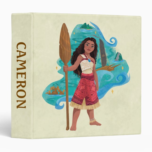 Moana Sailing Spirit 3 Ring Binder (Front/Spine)