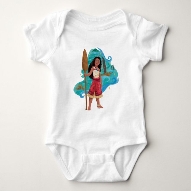 Moana Sailing Spirit Baby Bodysuit (Front)