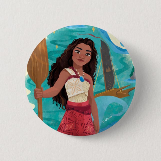 Moana Sailing Spirit Button (Front)