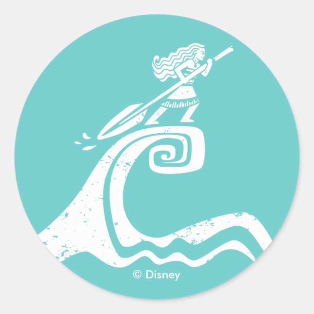 Moana | Sailing Spirit Classic Round Sticker (Front)