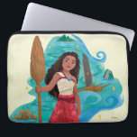 Moana Sailing Spirit Laptop Sleeve<br><div class="desc">This vibrant illustration captures Moana, the fearless wayfinder, as she stands poised with her paddle beside the swirling ocean waves. Her outfit, adorned with traditional motifs and symbols, reflects her strong connection to her culture and the sea. In the background, mystical representations of her island and the voyages of her...</div>