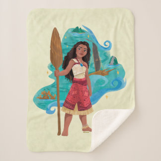Moana Sailing Spirit Sherpa Blanket