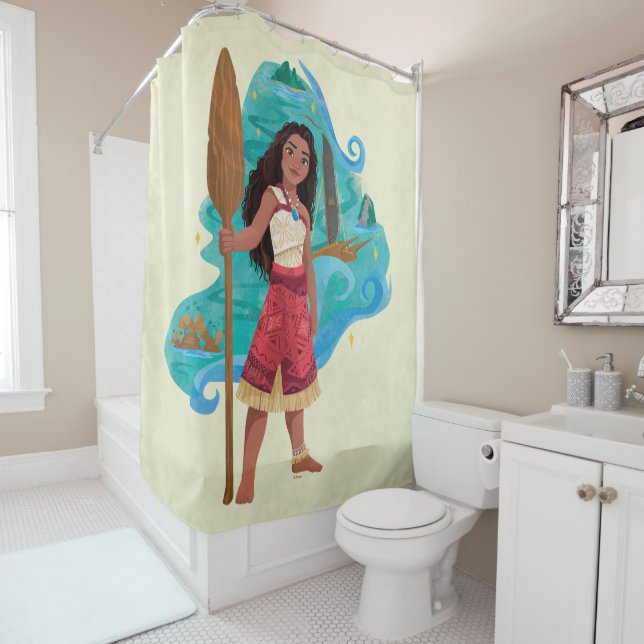 Moana Sailing Spirit Shower Curtain (In Situ)